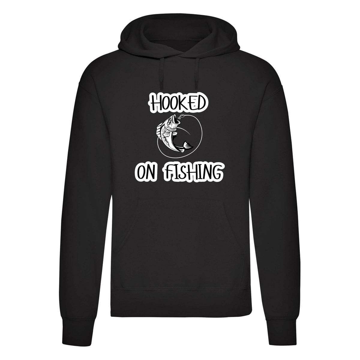 Hooked on Fishing Printed Hoodie
